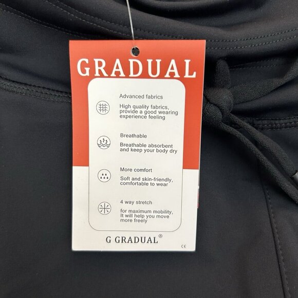 G Gradual Women's Joggers Pants Size S Black High Waist Zipper Pockets NWT - Picture 14 of 16